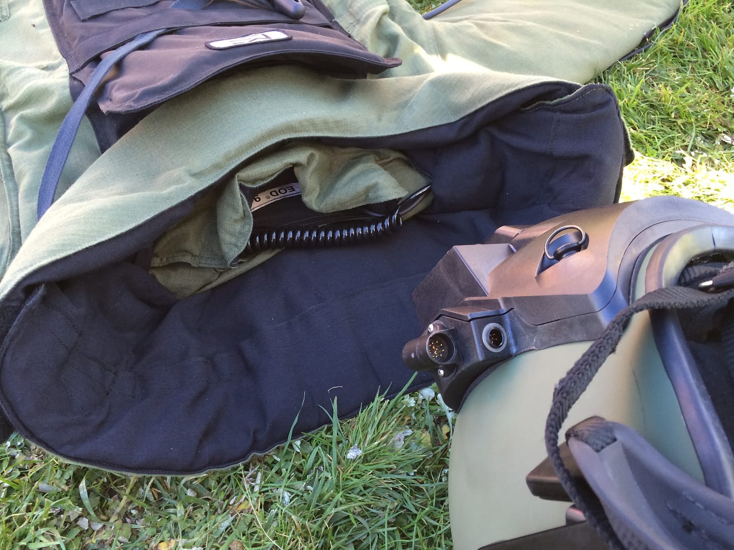 EOD suit neck Neck section of EOD suit