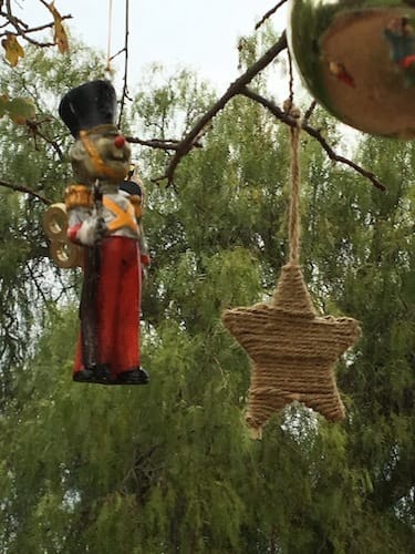 Soldier at Attention Photo of a wooden soldier at attention and a woven star