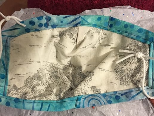 Face Mask Inside Inside of reversible cloth face mask