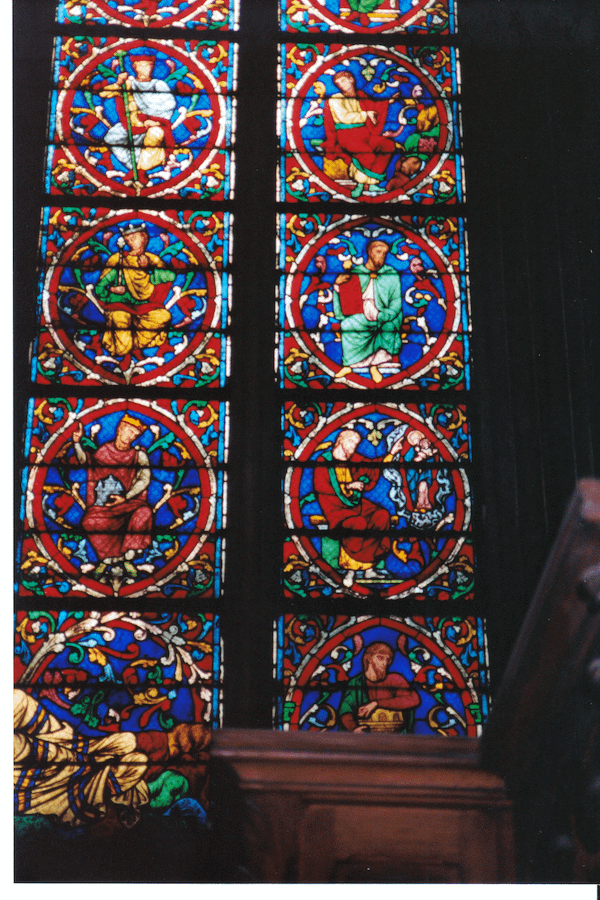 Notre_Dame_3 Stained glass window in Notre Dame